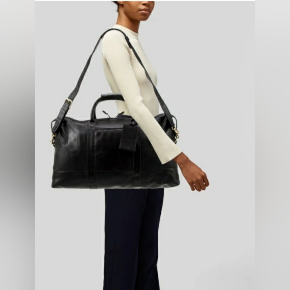 COACH X LEXUS Limit Edition Black Leather Travel Weekender Duffel Authentic EUC